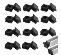 GIUSOBG Lot de 40 Bouchons à Ailettes Carrées à Lamelles 30 mm Bouchons Tuyau en Plastique Capuchons Pied Noirs Capuchon pour Poteau Carré en Plastique Embout Bouchon，Convient aux chaises et Canapés