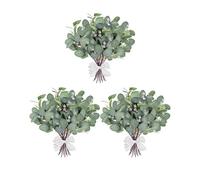 GIUSOBG Plantes Artificielles Eucalyptus 30 Pcs Olivier Artificiel 36CM Fleurs Sechees Naturelles, Tige Eucalyp Séchées Naturel pour Maison et Table Noël Décoration (Combinaison)