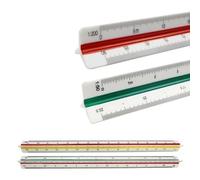 GIUSOBG Scalimetro Righello Trinagolare Ideale, 2 Pezzi Scalimetro Professionale Triangolare 1:20 1:25 1:50 1:75 1:100 1:125/1:100 1:200 1:250 1:300 1:400 1:500 per Architetti, Alunno