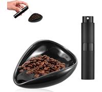 GIUSOBG Tasse Doseuse de Grains de Café Accessoires 2 Pièces Tasse doseuse professionnelle pour grains de café Café Accessoires de bar à Café Doseur en Céramique/Plateau de Mesure à Dose Unique