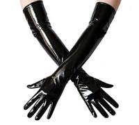 GIUSOBG Tendance Gants Cuir Femme Noir Costume Catwoman 54 * 11 cm Gant Long Taille Unique Sexy Accessoire pour Déguisement Soirée à Thème ou Jeu de Rôle