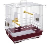GIUSY Cage pour oiseaux rouge et blanc