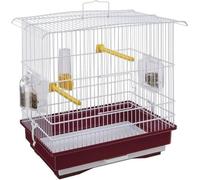 GIUSY Cage pour oiseaux rouge et blanc