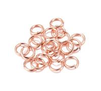 GIVBRO 200 anneaux ouverts en forme de clé pour pendentifs en bijouterie, anneaux pour clés, accessoires pour créations artisanales à faire soi-même, or rose, 10 mm