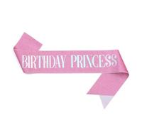 GIVBRO Écharpe de princesse d'anniversaire pour femme et fille, accessoire de fête d'anniversaire, taille unique (#B)