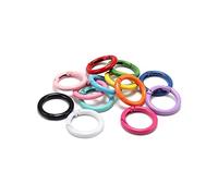 GIVBRO Fermoirs à clé à ressort - Anneau rond - Mousqueton à ressort - Pour sac à main, sangle de sac à main, fabrication de bijoux - Couleur aléatoire - 34 mm