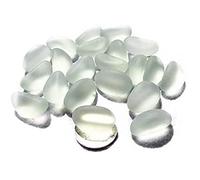GIVBRO Galets décoratifs en granules de gravier de rivière, mini pierres en verre pour décoration de paysage, jardin, aquarium, blanc, 500 g