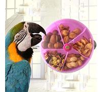 GIVBRO Jouet de recherche de graines pour oiseaux avec roue rotative pour perroquet, perruche, calopsitte, conure, gris du Gabon, ara, inséparable, pinson, canari