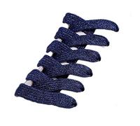 GIVBRO Lacets à paillettes en forme de corde plate - Accessoires de chaussures pour chaussures de marche décontractées et sneakers - Décoration Bleu foncé - 100 cm