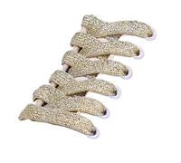 GIVBRO Lacets de chaussures en paillettes, en corde plate, accessoires pour chaussures de marche décontractées et sneakers, décoration en or clair - 100 cm