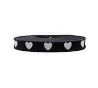 GIVBRO Lacets plats pour chaussures - Lacets à motif cœur pour chaussures de marche décontractées, accessoires noirs, 120 cm