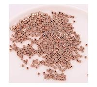 GIVBRO Lot de 1 000 perles d'espacement carrées vintage pour bijoux, pendentifs, loisirs créatifs, cuivre rouge, 4 mm