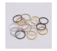 GIVBRO Lot de 100 anneaux ouverts ronds pour loisirs créatifs, bijoux, accessoires de fabrication de porte-clés, couleur aléatoire, 18 mm
