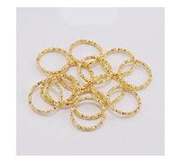 GIVBRO Lot de 100 anneaux ouverts ronds pour loisirs créatifs, bijoux, porte-clés, accessoires, doré, 12 mm