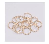 GIVBRO Lot de 100 anneaux ronds ouverts pour loisirs créatifs, bijoux, porte-clés, accessoires de fabrication de bijoux, or rose, 20 mm