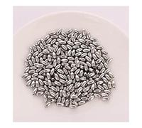 GIVBRO Lot de 1000 perles d'espacement ovales vintage pour fabrication de bijoux, pendentifs, vêtements, décoration argentée, 4 x 8 mm