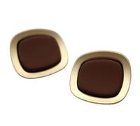 GIVBRO Lot de 2 boutons carrés de rechange vintage pour décoration de chemise, manteau, marron, 21 mm