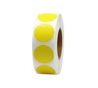 GIVBRO Lot de 500 étiquettes autocollantes rondes pour bocaux - Pour projets faits à la main - Fournitures de mariage - Jaune - 2,5 cm