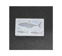GIVBRO Moules en résine de silicone en forme de requin pour collier, porte-clés et pendentifs en résine époxy pour la fabrication de moulages en résine