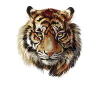 GIVBRO Patch thermocollant pour transfert de chaleur - Motif lion - Tigre - Pour vêtements, t-shirts, vestes, jeans, sacs à dos