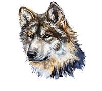 GIVBRO Patch thermocollant pour transfert de chaleur - Motif loup - Pour vêtements, t-shirts, vestes, jeans, sacs à dos