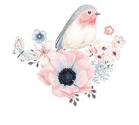 GIVBRO Patch thermocollant - Transfert thermique - Motif papillon et fleurs - Pour vêtements, t-shirts, vestes, jeans, sacs à dos