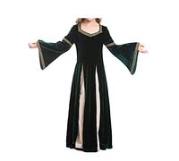 GIVBRO Robe de princesse vintage en velours pour enfant - Costume médiéval de la Renaissance - Taille L