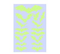 GIVBRO Stickers muraux phosphorescents en forme de chauve-souris pour Halloween, décoration de salle de fête