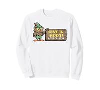 Give A Hoot Don't Pollute! Retro Woodsy Owl Signage Sweatshirt