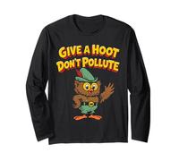 Give a Hoot Don't Pollute! Retro Woodsy Owl Vintage 80's Manche Longue