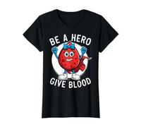 Give Blood Drive Hero Volunteer Donate Blood Phlébotomist T-Shirt Graphique avec Valeur