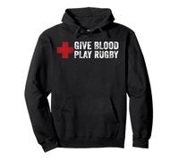 Give Blood Play, Joueur de Rugby Funny Rugger League Union Sweat à Capuche