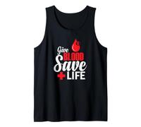 Give Blood Save Life Groupe sanguin 0 Cœur Débardeur