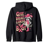 Give Breast Cancer The Boot Awareness Feral Ribbon Sweat à Capuche