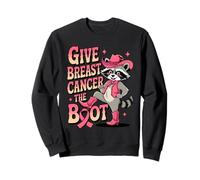 Give Breast Cancer The Boot Awareness Feral Ribbon Sweatshirt