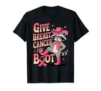 Give Breast Cancer The Boot Awareness Feral Ribbon T-Shirt