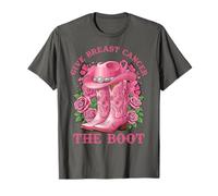 Give Breast Cancer The Boot Cowgirl Cancer Awareness Ribbon T-Shirt