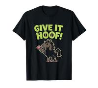 Give It Hoof Horse Humour Equestrian Lover Print T-Shirt