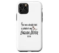 Give Me a Double Shot Anglais Setter Dog Energy Humour Fun Coque pour iPhone 11 Pro