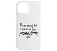 Give Me a Double Shot Anglais Setter Dog Energy Humour Fun Coque pour iPhone 14
