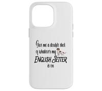 Give Me a Double Shot Anglais Setter Dog Energy Humour Fun Coque pour iPhone 14 Pro Max