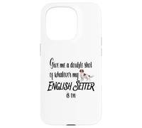 Give Me a Double Shot Anglais Setter Dog Energy Humour Fun Coque pour iPhone 15 Pro