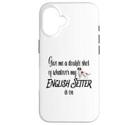 Give Me a Double Shot Anglais Setter Dog Energy Humour Fun Coque pour iPhone 16