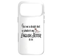 Give Me a Double Shot Anglais Setter Dog Energy Humour Fun Coque pour iPhone 17 Pro Max