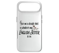 Give Me a Double Shot Anglais Setter Dog Energy Humour Fun Coque pour iPhone Air