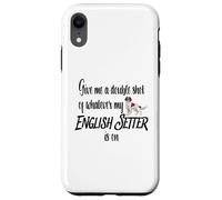 Give Me a Double Shot Anglais Setter Dog Energy Humour Fun Coque pour iPhone XR