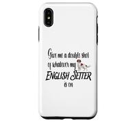 Give Me a Double Shot Anglais Setter Dog Energy Humour Fun Coque pour iPhone XS Max