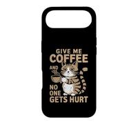 Give Me Coffee and No One Gets Hurt Coffee Amoureux des Chats Coque pour iPhone Air