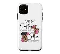 Give Me Coffee to Get Me Started and Jesus to Keep Me Going Coque pour iPhone 11