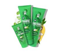 Give Me Ensemble de cosmétiques, shampooing et après-shampooing, avec masque capillaire, aloe vera et huile de noix de coco, pour les cheveux secs endommagés, silicone, sulfate et paraben, coffret